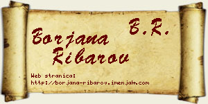 Borjana Ribarov vizit kartica